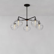 Selvion Elegant 5-Lichts Globe Kroonluchter – Moderne Glazen Hanglamp